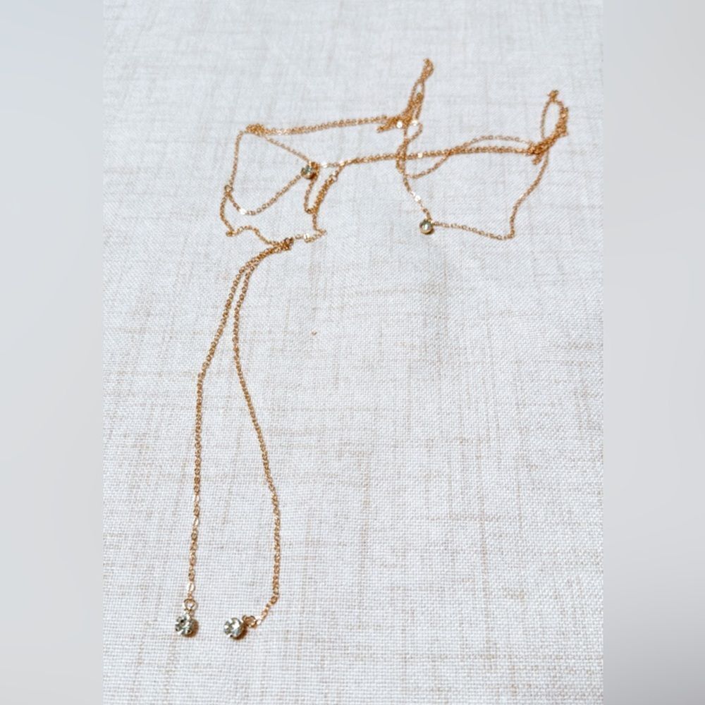 Diamond drop necklace N523 - Picture 2 of 4